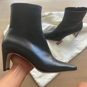 Staud Eva ankle boots 8.5 (3inch heel) black leather